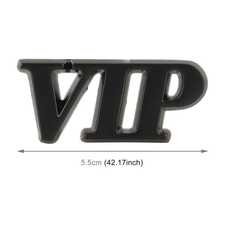 Car One-Piece VIP Metal Personalized Decorative Stickers, Size: 5.5x2.5x0.5cm (Black) - 3D Metal Sticker by buy2fix | Online Shopping UK | buy2fix