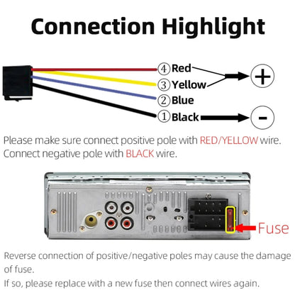 JSD-520 Car Stereo Radio MP3 Audio Player Support Bluetooth Hand-free Calling / FM / USB / SD, EU Plug Version - Car MP3 & MP4 & MP5 by buy2fix | Online Shopping UK | buy2fix