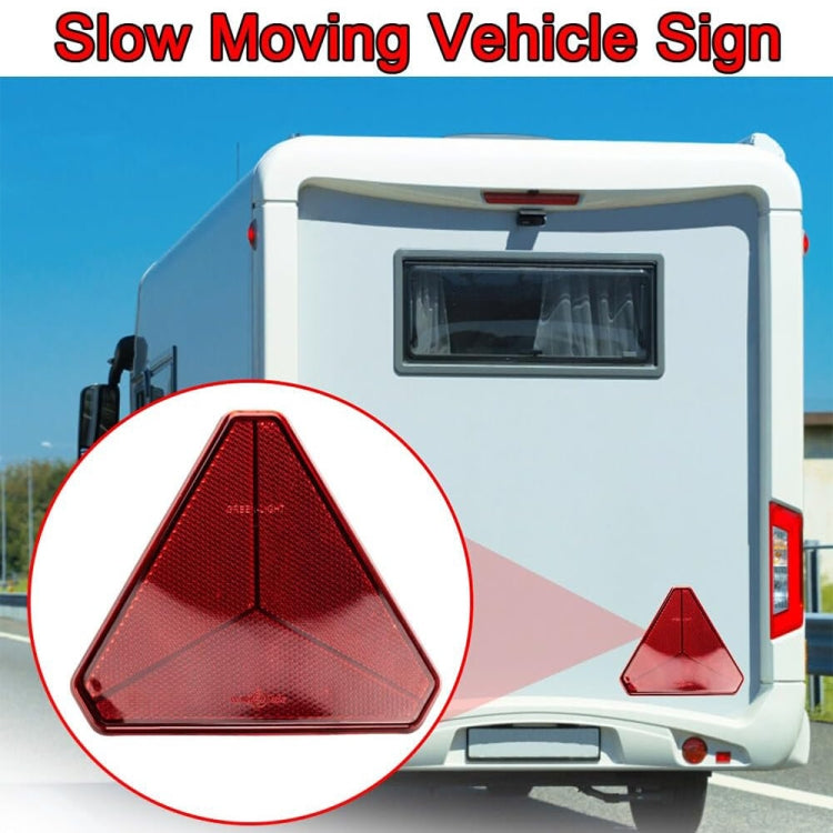 Trucks Trailers RV Triangular Red Reflector - Reflective Material by buy2fix | Online Shopping UK | buy2fix