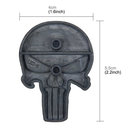 Pure Black Skull Metal Car Sticker - 3D Metal Sticker by buy2fix | Online Shopping UK | buy2fix