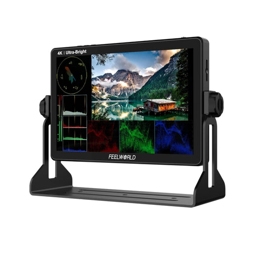 FEELWORLD LUT11H 10.1 Inch Ultra Bright 2000nit DSLR Camera Field Monitor Touch Screen 4K HDMI F970 External Power and Install Kit (EU Plug) - On-camera Monitors by FEELWORLD | Online Shopping UK | buy2fix