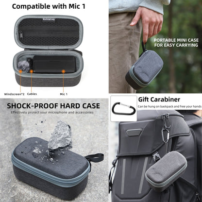 For DJI Mic 2 Sunnylife B770 Mini Carrying Case Wireless Microphone Storage Bag (Grey) - Case & Bags by Sunnylife | Online Shopping UK | buy2fix