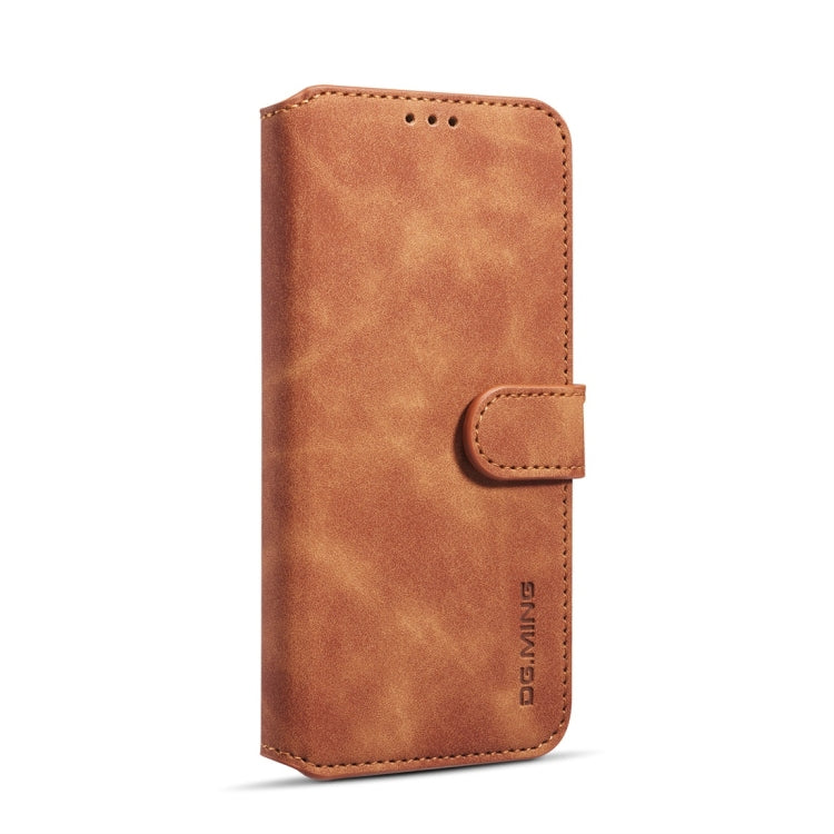 DG.MING Retro Oil Side Horizontal Flip Case with Holder & Card Slots & Wallet for Galaxy S9+(Brown) - Galaxy Phone Cases by DG.MING | Online Shopping UK | buy2fix