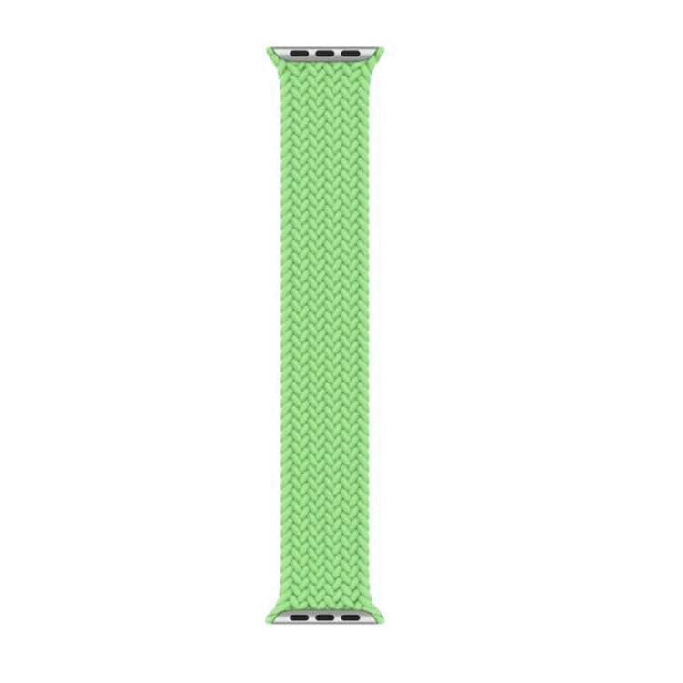 Nylon Single-turn Braided Watch Band For Apple Watch Ultra 49mm&Watch Ultra 2 49mm / Series 9&8&7 45mm / SE 3&SE 2&6&SE&5&4 44mm / 3&2&1 42mm, Length:S 138mm (Pistachio Green) - Watch Bands by buy2fix | Online Shopping UK | buy2fix