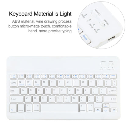 Universal Detachable Bluetooth Keyboard + Leather Tablet Case without Touchpad for iPad 9-10 inch, Specification:White Keyboard(Blue) - Universal by buy2fix | Online Shopping UK | buy2fix