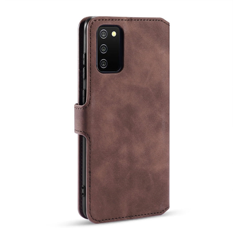 For samsung Galaxy A02s DG.MING Retro Oil Side Horizontal Flip Leather Case with Holder & Card Slots & Wallet(coffee) - Galaxy Phone Cases by DG.MING | Online Shopping UK | buy2fix