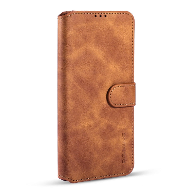 For Samsung Galaxy S21+ 5G DG.MING Retro Oil Side Horizontal Flip Case with Holder & Card Slots & Wallet(Brown) - Galaxy S21+ 5G Cases by DG.MING | Online Shopping UK | buy2fix