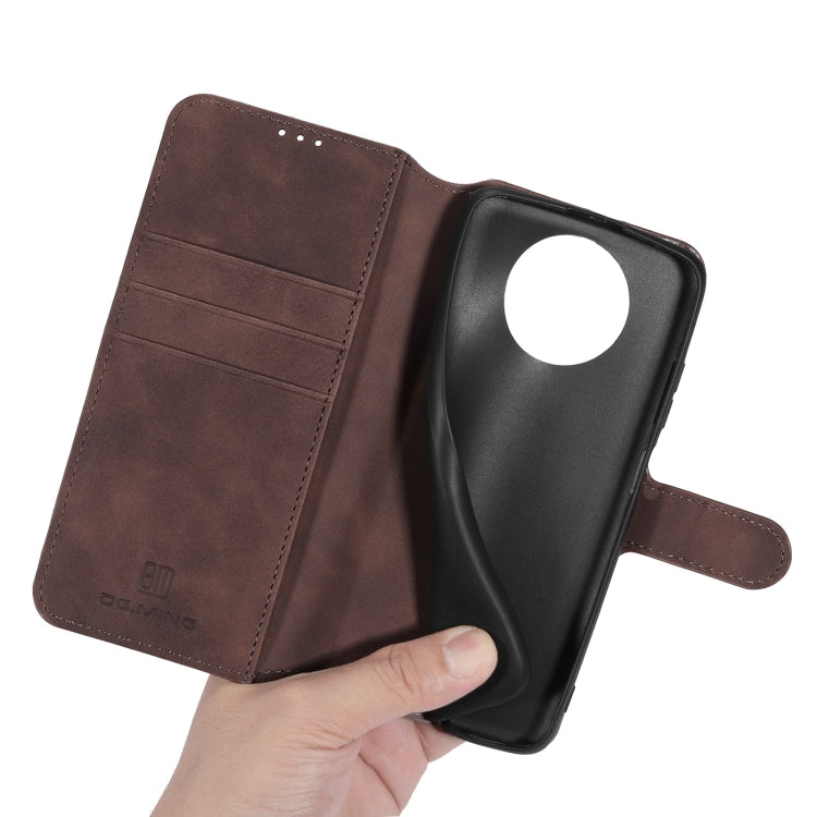 For Xiaomi Redmi Note 9 5G DG.MING Retro Oil Side Horizontal Flip Leather Case with Holder & Card Slots & Wallet(Coffee) - Xiaomi Cases by DG.MING | Online Shopping UK | buy2fix