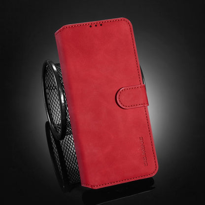 For Xiaomi Redmi Note 9 5G DG.MING Retro Oil Side Horizontal Flip Leather Case with Holder & Card Slots & Wallet(Red) - Xiaomi Cases by DG.MING | Online Shopping UK | buy2fix