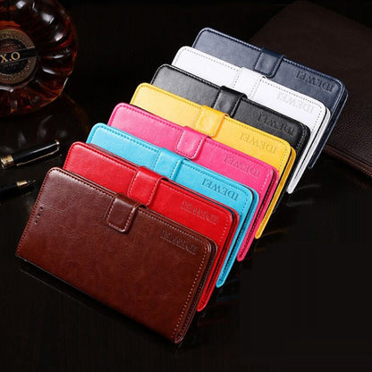 For Blackview A90 idewei Crazy Horse Texture Horizontal Flip Leather Case with Holder & Card Slots & Wallet(Black) - More Brand by idewei | Online Shopping UK | buy2fix