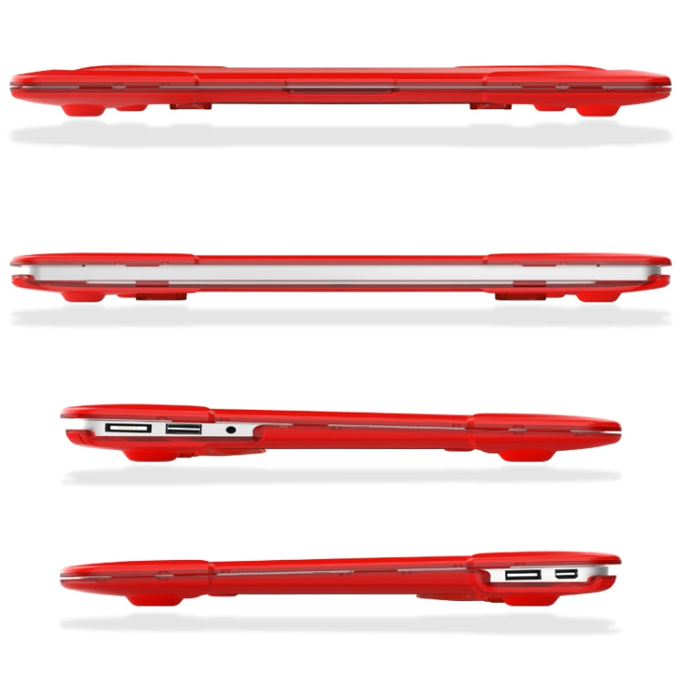 For MacBook Air 11.6 inch A1465 / A1370 TPU and PC Two-color Anti-fall Laptop Protective Case(Red) - MacBook Air Cases by buy2fix | Online Shopping UK | buy2fix