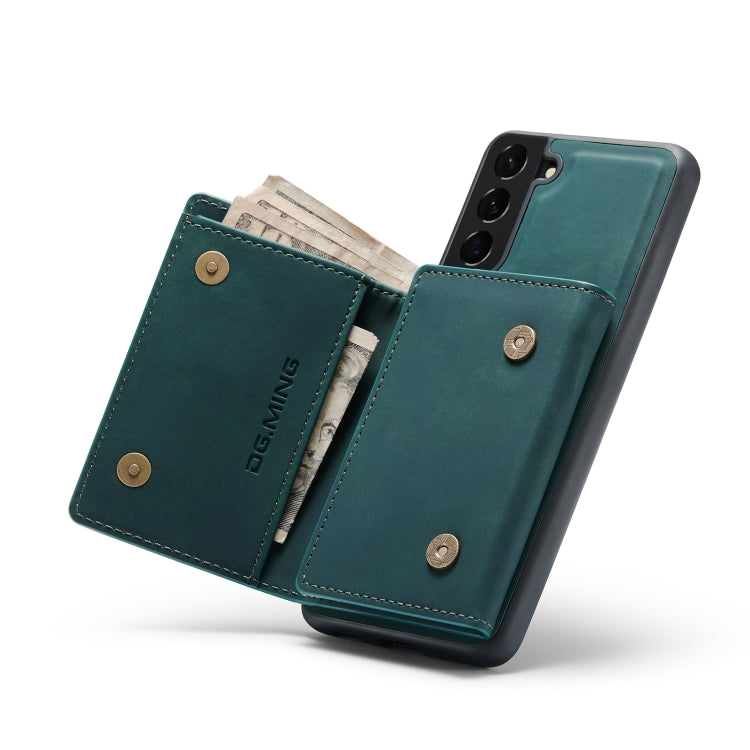 For Samsung Galaxy S21 DG.MING M1 Series 3-Fold Multi Card Wallet  Back Cover Shockproof Case with Holder Function(Green) - Galaxy Phone Cases by DG.MING | Online Shopping UK | buy2fix