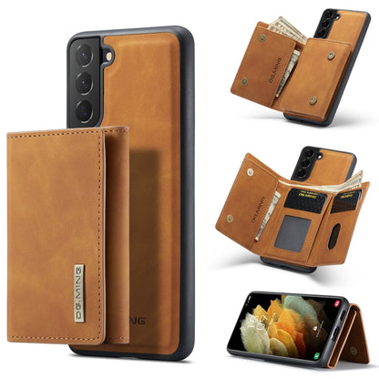 For Samsung Galaxy S21 DG.MING M1 Series 3-Fold Multi Card Wallet  Back Cover Shockproof Case with Holder Function(Brown) - Galaxy Phone Cases by DG.MING | Online Shopping UK | buy2fix