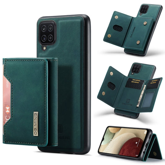 For Samsung Galaxy A12 5G DG.MING M2 Series 3-Fold Multi Card Bag Back Cover Shockproof Case with Wallet & Holder Function(Green) - Galaxy Phone Cases by DG.MING | Online Shopping UK | buy2fix