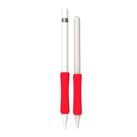 Stylus Touch Pen Silicone Protective Cover For Apple Pencil 1 / 2(Red) - Pencil Accessories by buy2fix | Online Shopping UK | buy2fix