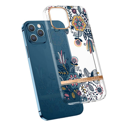 For iPhone 11 High Translucent Electroplating Flower Pattern TPU + PC Shockproof Case (Po-phase Flowers) - iPhone 11 Cases by buy2fix | Online Shopping UK | buy2fix