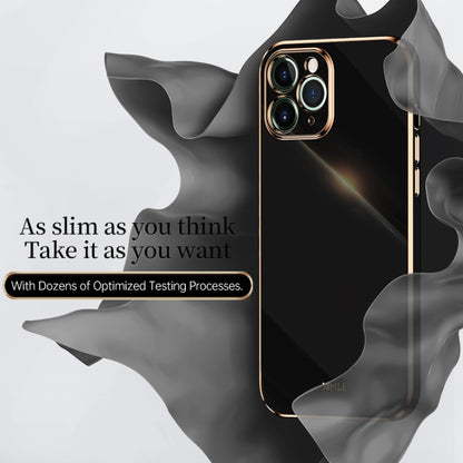 For iPhone 11 XINLI Straight 6D Plating Gold Edge TPU Shockproof Case (Mint Green) - iPhone 11 Cases by XINLI | Online Shopping UK | buy2fix