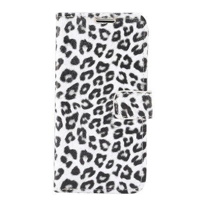 For iPhone 13 Pro Leopard Pattern Horizontal Flip PC + PU Leather Case with Holder & Card Slots & Wallet (White) - iPhone 13 Pro Cases by buy2fix | Online Shopping UK | buy2fix