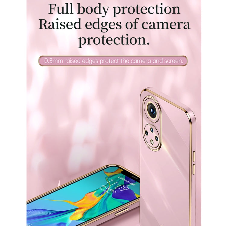 For Honor 50 XINLI Straight Edge 6D Electroplate TPU Phone Case with Ring Holder(Celestial Blue) - Honor Cases by XINLI | Online Shopping UK | buy2fix