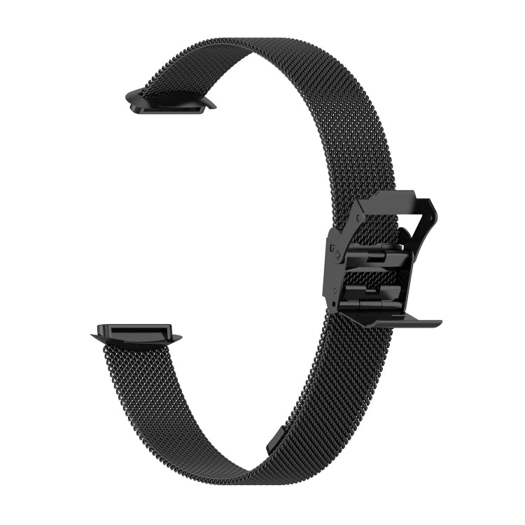 For Fitbit Luxe Clip-on Metal Watch Band(Black) - Watch Bands by buy2fix | Online Shopping UK | buy2fix