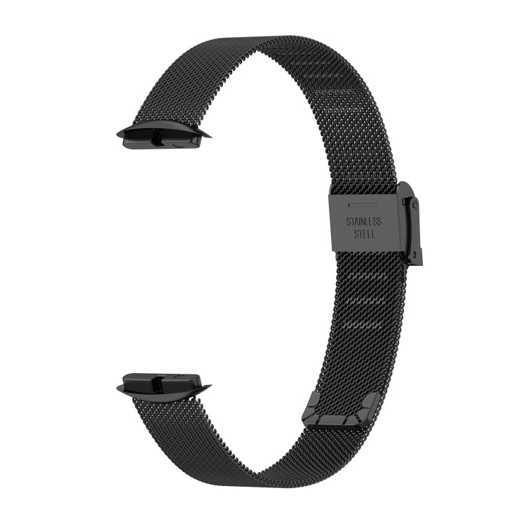 For Fitbit Luxe Clip-on Metal Watch Band(Black) - Watch Bands by buy2fix | Online Shopping UK | buy2fix