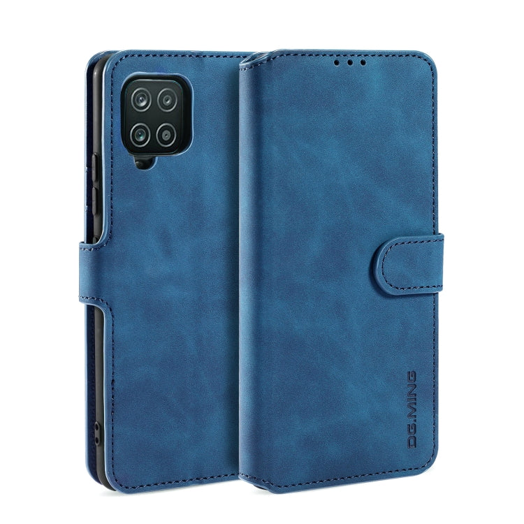 For Samsung Galaxy A22 4G DG.MING Retro Oil Side Horizontal Flip Leather Case with Holder & Card Slots & Wallet(Blue) - Galaxy Phone Cases by DG.MING | Online Shopping UK | buy2fix