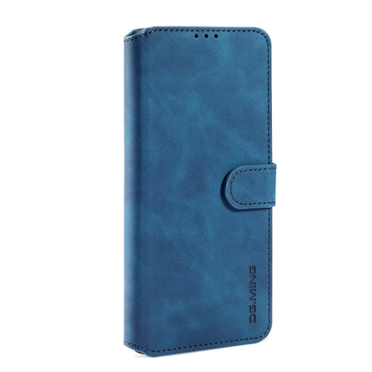 For Samsung Galaxy A22 4G DG.MING Retro Oil Side Horizontal Flip Leather Case with Holder & Card Slots & Wallet(Blue) - Galaxy Phone Cases by DG.MING | Online Shopping UK | buy2fix