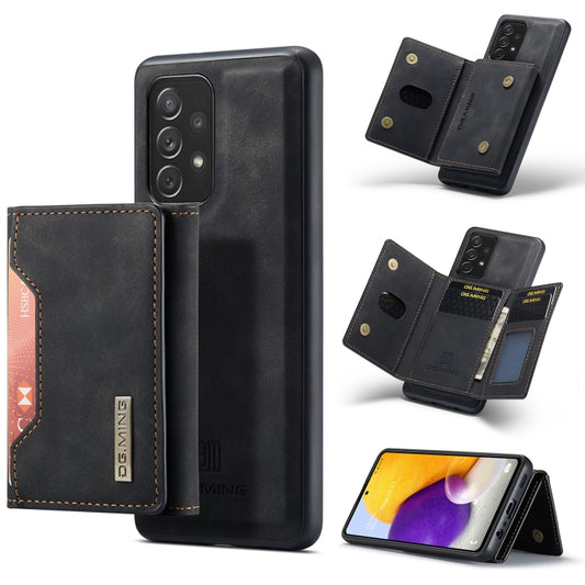 For Samsung Galaxy A72 5G / 4G DG.MING M2 Series 3-Fold Multi Card Bag Back Cover Shockproof Case with Wallet & Holder Function(Black) - Galaxy Phone Cases by DG.MING | Online Shopping UK | buy2fix