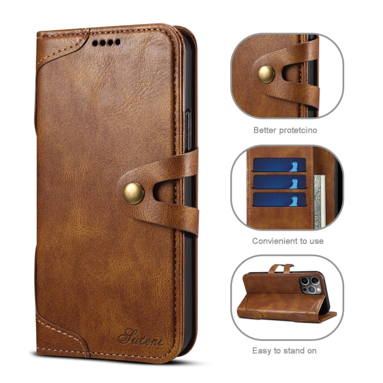 For iPhone 13 mini Calf Texture Buckle Horizontal Flip Leather Case with Holder & Card Slots & Wallet (Brown) - iPhone 13 mini Cases by buy2fix | Online Shopping UK | buy2fix