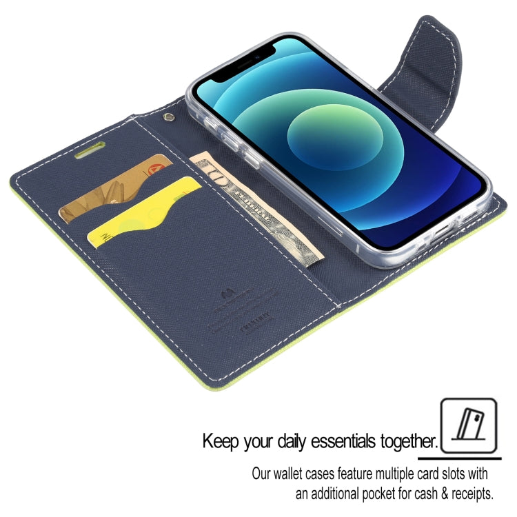 For iPhone 13 mini GOOSPERY FANCY DIARY Cross Pattern Horizontal Flip Leather Case with Holder & Card Slots & Wallet (Navy Blue) - iPhone 13 mini Cases by GOOSPERY | Online Shopping UK | buy2fix