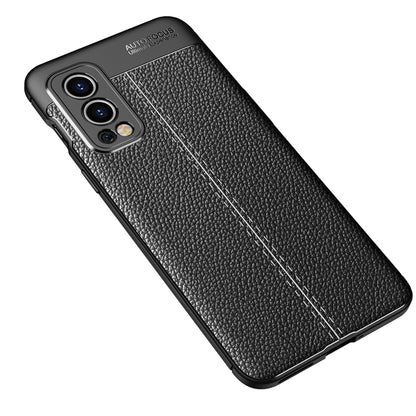 For OnePlus Nord 2 5G Litchi Texture TPU Shockproof Case(Black) - OnePlus Cases by buy2fix | Online Shopping UK | buy2fix