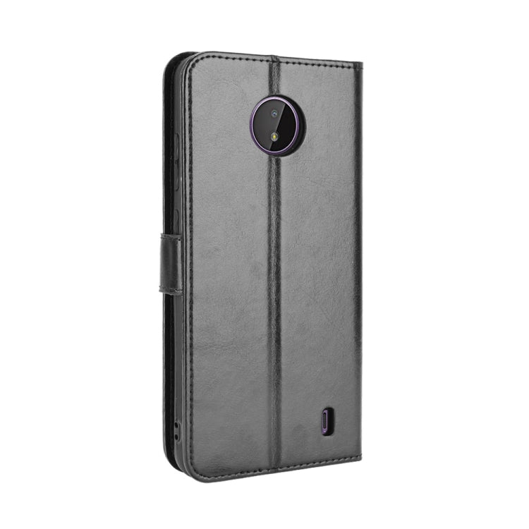 For Nokia C10 / C20 Crazy Horse Texture Horizontal Flip Leather Case with Holder & Card Slots & Lanyard(Black) - Nokia Cases by buy2fix | Online Shopping UK | buy2fix