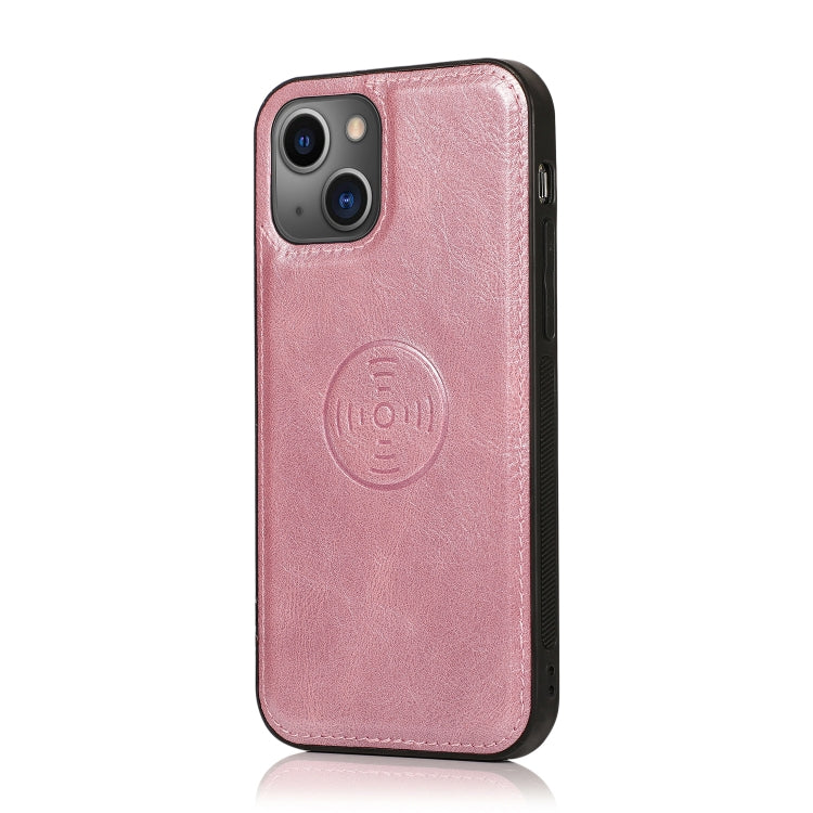 For iPhone 13 mini Strong Magnetic Detachable Horizontal Flip Leather Case with Card Slots & Wallet For  iPhone 13 Mini(Rose Gold) - iPhone 13 mini Cases by buy2fix | Online Shopping UK | buy2fix