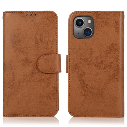 For iPhone 13 Retro 2 in 1 Detachable Horizontal Flip Leather Case with Card Slots & Wallet(Brown) - iPhone 13 Cases by buy2fix | Online Shopping UK | buy2fix