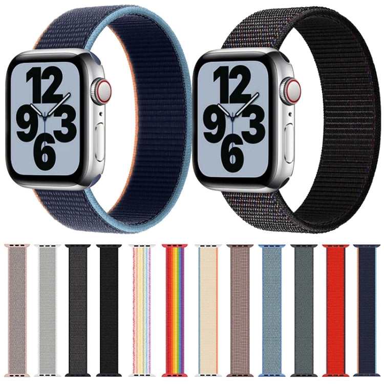 Single Lap Nylon Watch Band, Size: L 165mm For Apple Watch Ultra 49mm&Watch Ultra 2 49mm / Series 9&8&7 45mm / SE 3&SE 2&6&SE&5&4 44mm / 3&2&1 42mm(Storm Grey) - Watch Bands by buy2fix | Online Shopping UK | buy2fix