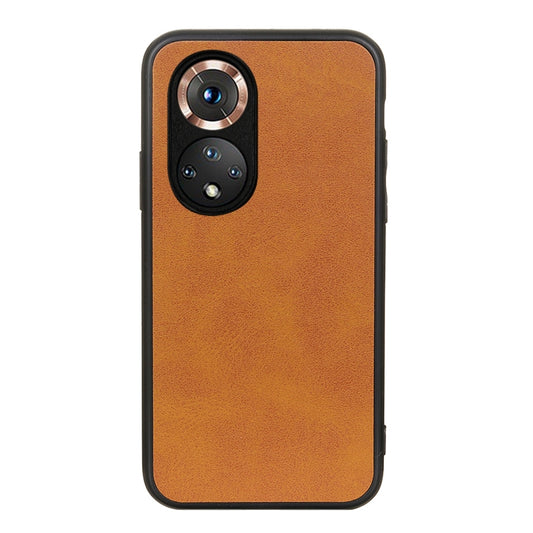 For Honor 50 Accurate Hole Two-color Calf Texture Shockproof Case(Brown) - Honor Cases by buy2fix | Online Shopping UK | buy2fix