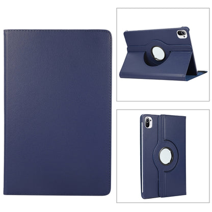 For Xiaomi Pad 5 Pro / Pad 5  360 Degree Rotation Litchi Texture Flip Leather Case with Holder(Blue) - More Tablet Cases by buy2fix | Online Shopping UK | buy2fix