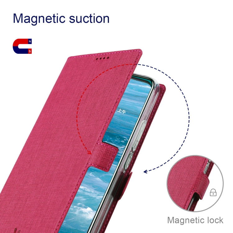 ViLi K Series Shockproof TPU + PU Leather Magnetic Buckle Horizontal Flip Case with Card Slots & Wallet & Holder For Motorola Moto Edge 20 Lite(Rose Red) - Motorola Cases by ViLi | Online Shopping UK | buy2fix