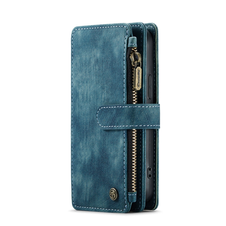 For iPhone 13 mini CaseMe-C30 PU + TPU Multifunctional Horizontal Flip Leather Case with Holder & Card Slot & Wallet & Zipper Pocket (Blue) - iPhone 13 mini Cases by CaseMe | Online Shopping UK | buy2fix