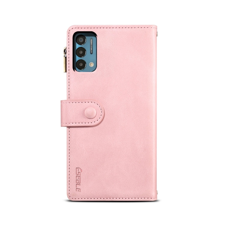 For OnePlus Nord N200 5G Retro Frosted Horizontal Flip Leather Case with Holder & Card Slot & Wallet & Zipper Pocket & Lanyard(Rose Gold) - OnePlus Cases by buy2fix | Online Shopping UK | buy2fix