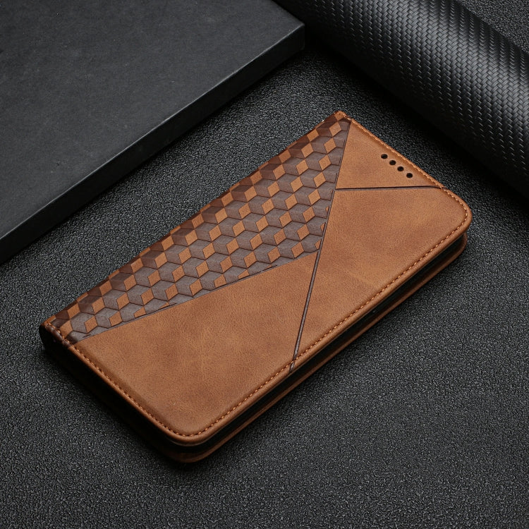 For iPhone XS Max Diamond Pattern Splicing Skin Feel Magnetic Horizontal Flip Leather Case with Card Slots & Holder & Wallet(Brown) - More iPhone Cases by buy2fix | Online Shopping UK | buy2fix