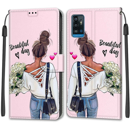 Voltage Coloured Drawing Magnetic Clasp Horizontal Flip PU Leather Case with Holder & Card Slots For ZTE Blade A71(C09 Hug Flower) - ZTE Cases by buy2fix | Online Shopping UK | buy2fix