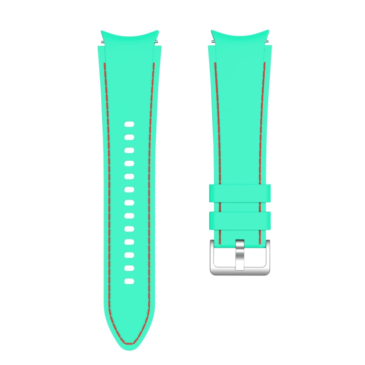 For Samsung Galaxy Watch4 / Watch4 Classic Silicone Stitching Watch Band(Green Red) - Watch Bands by buy2fix | Online Shopping UK | buy2fix