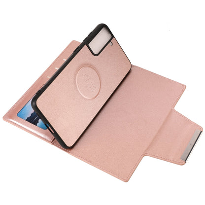 For Samsung Galaxy S21 5G Ultra-thin Separable Magnetic Horizontal Flip Leather Case with Card Slot & Wallet(Pink) - Galaxy S21 5G Cases by buy2fix | Online Shopping UK | buy2fix