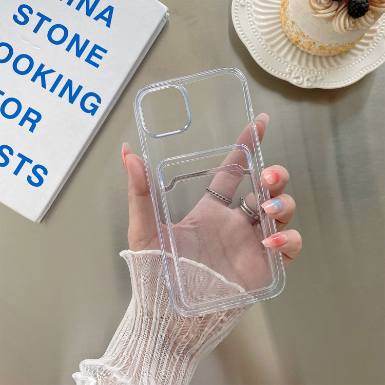 For iPhone 13 Pro Max Transparent Card Slot Shockproof TPU Protective Case - iPhone 13 Pro Max Cases by buy2fix | Online Shopping UK | buy2fix