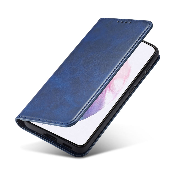 For LG V40 ThinQ Calf Texture Magnetic Horizontal Flip Leather Case with Holder & Card Slots & Wallet(Blue) - LG by buy2fix | Online Shopping UK | buy2fix