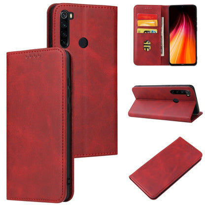 For Xiaomi Redmi Note 8 Calf Texture Magnetic Horizontal Flip Leather Case with Holder & Card Slots & Wallet(Red) - Xiaomi Cases by buy2fix | Online Shopping UK | buy2fix