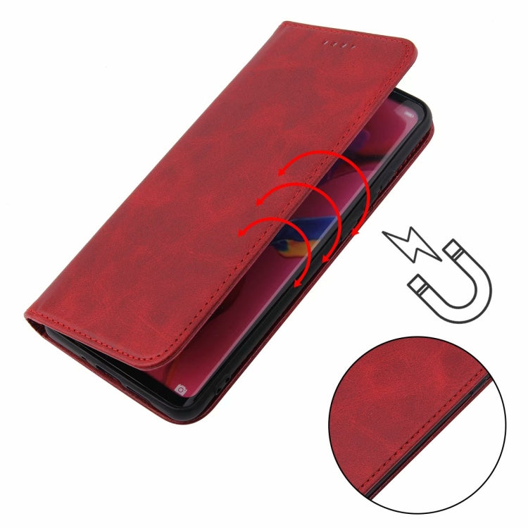 For Xiaomi Redmi Note 8 Calf Texture Magnetic Horizontal Flip Leather Case with Holder & Card Slots & Wallet(Red) - Xiaomi Cases by buy2fix | Online Shopping UK | buy2fix