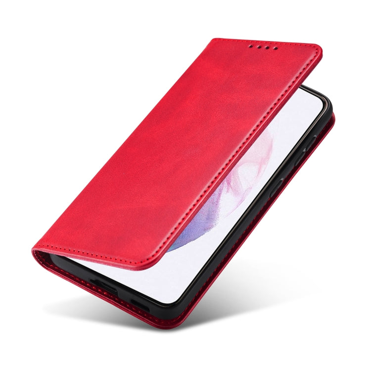 For Xiaomi Redmi Note 9 Calf Texture Magnetic Horizontal Flip Leather Case with Holder & Card Slots & Wallet(Red) - Xiaomi Cases by buy2fix | Online Shopping UK | buy2fix