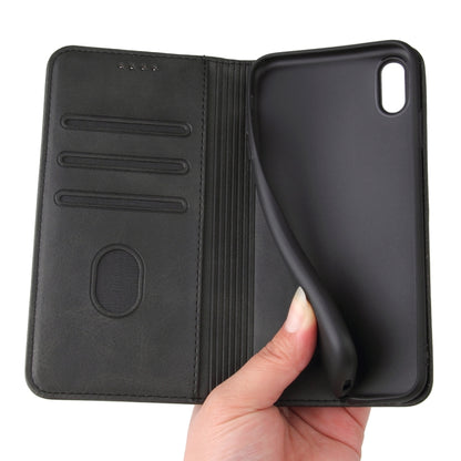 For iPhone XS Max Calf Texture Magnetic Horizontal Flip Leather Case with Holder & Card Slots & Wallet(Black) - More iPhone Cases by buy2fix | Online Shopping UK | buy2fix